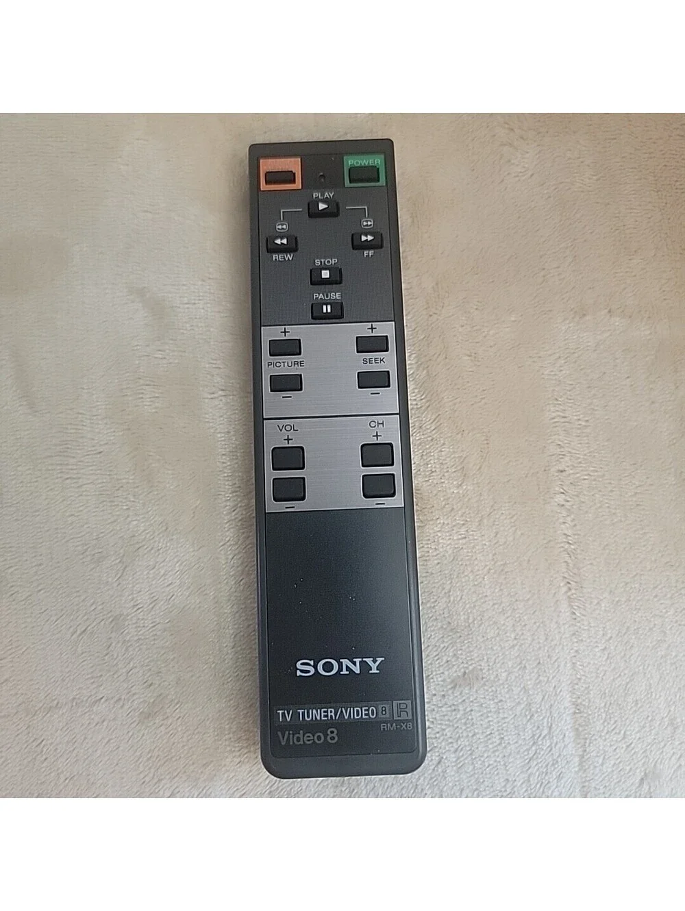 Sony Remote RM-X8 TV TUNER/VIDEO VIDEO 8 BLACK